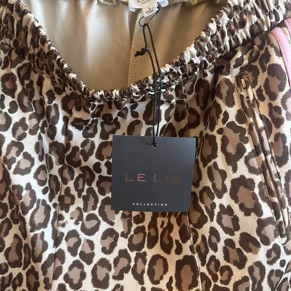 Lelis Collection Kellen Track Pant Leopard Print Pull On Womens Size Large - Picture 10 of 12